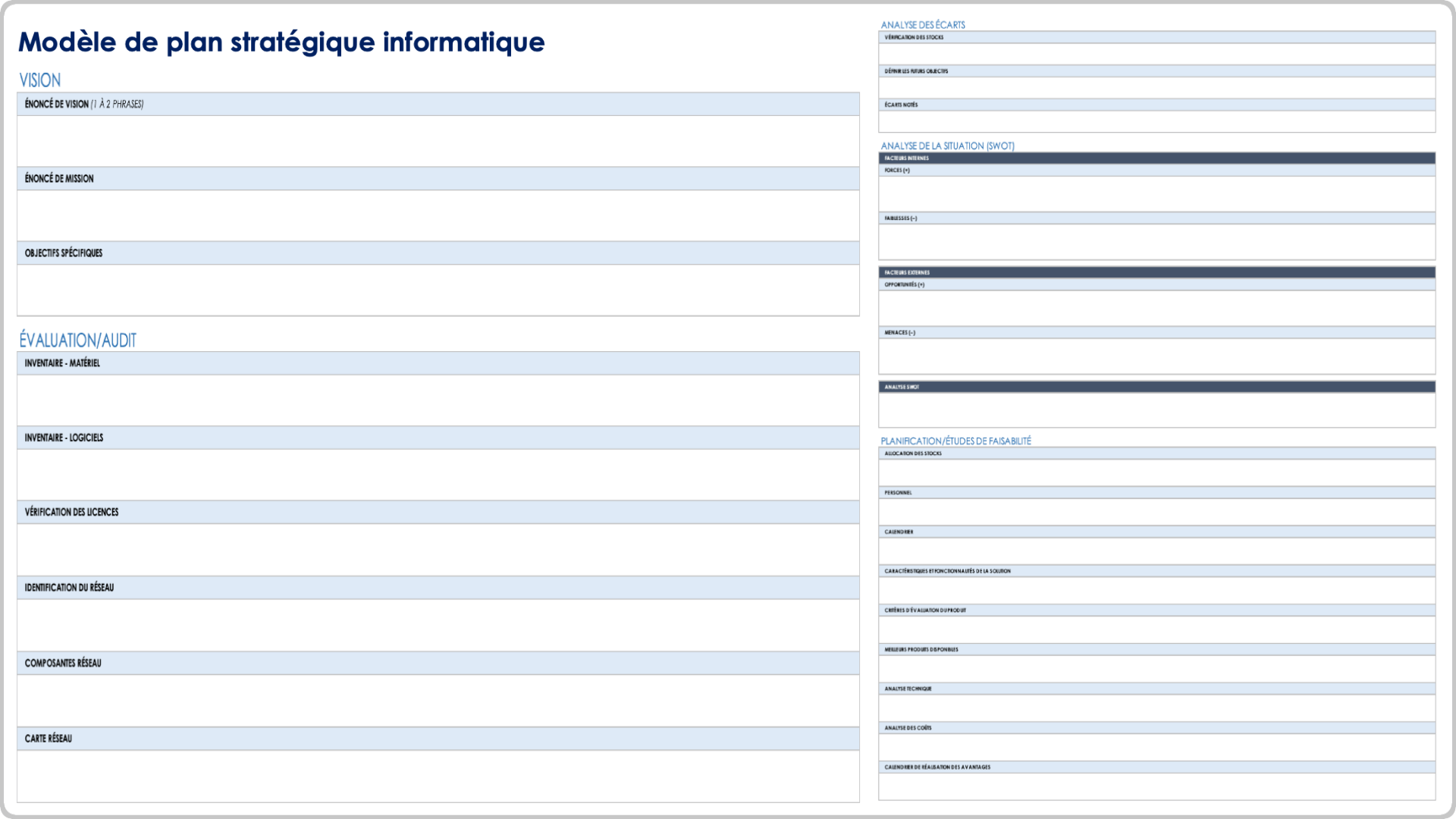  Modèle de plan stratégique informatique