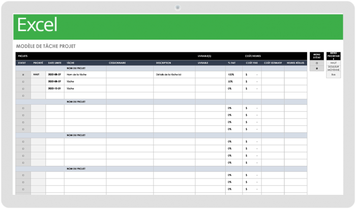 Project Task Template 17392 - FR