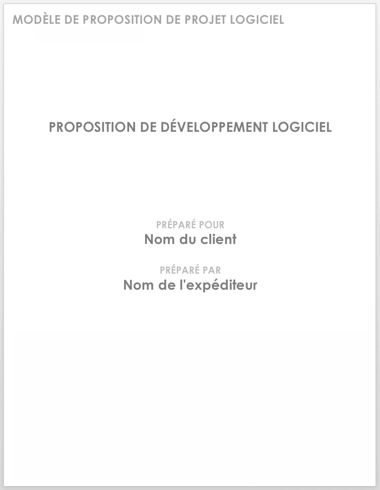 Modèle de proposition de projet logiciel